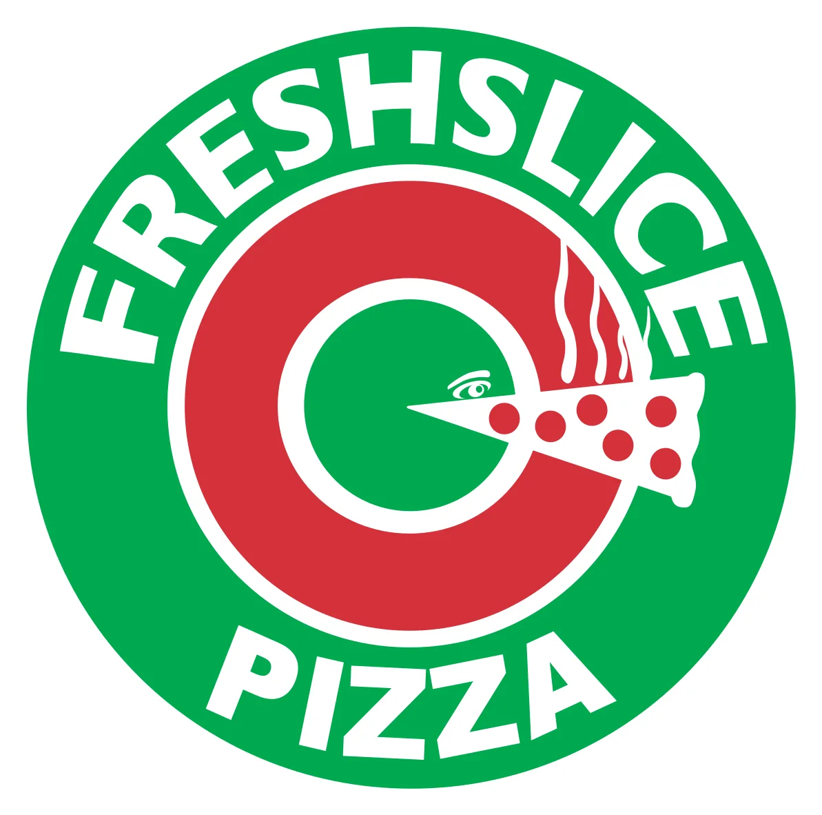 Freshslice Pizza restaurant logo showing Crown Glass’s past commercial glass client